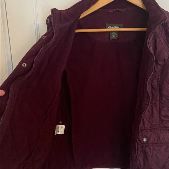 Eddie Bauer Quilted Ladies Vest - Burgundy Size L - Picture 7 of 9